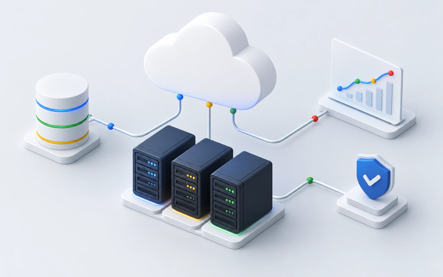 Google Cloud infrastructure with compute, storage and monitoring